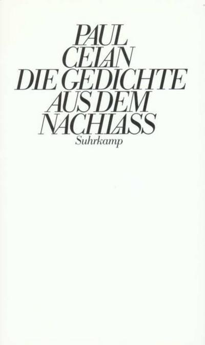 Die Gedichte aus dem Nachlaß