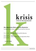 Die allgemeine Ware und ihre Mysterien - Krisis 2/