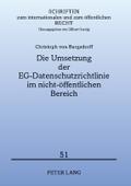 Die Umsetzung der EG-Datenschutzrichtlinie im nich