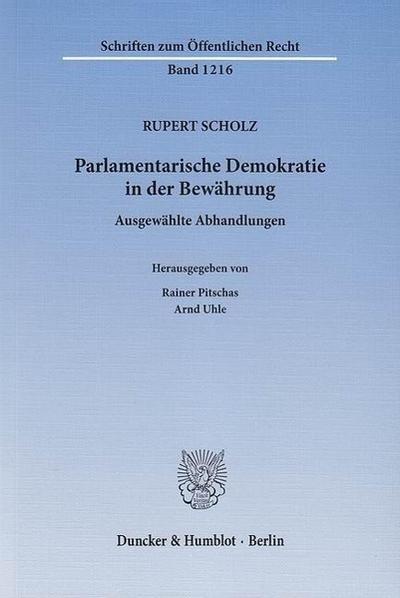 Parlamentarische Demokratie in der Bewährung