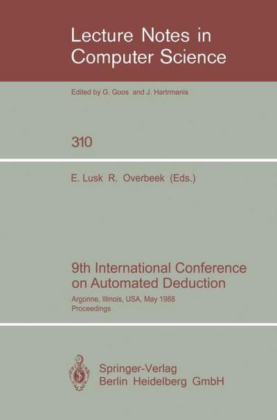 9th International Conference on Automated Deduction