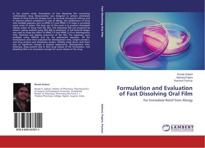 Formulation and Evaluation of Fast Dissolving Oral Film