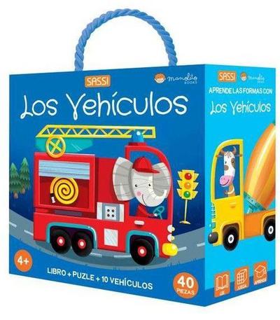 Los vehículos. Libro + puzle + 10 vehículos