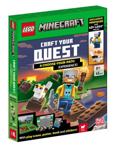 LEGO®  Minecraft(TM): Craft Your Quest - A Choose-Your-Path Experience (with exclusive minifigure, LEGO® pieces, play scene, poster, book and stickers)