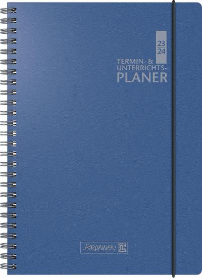 BRUNNEN 1075761304 Wochenkalender Lehrerkalender Termin- & Unterrichtsplaner 2023/2024 Lehrer-Sortiment 2 Seiten = 1 Woche Überformat A4: 23 x 29,7 cm Baladek-Einband blau