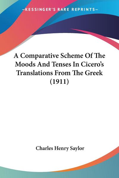 A Comparative Scheme Of The Moods And Tenses In Cicero’s Translations From The Greek (1911)