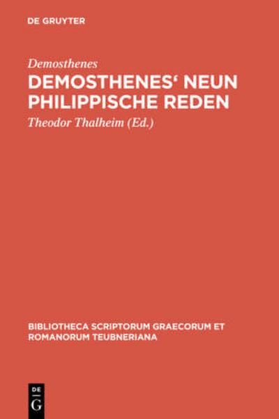 Demosthenes’ Neun philippische Reden