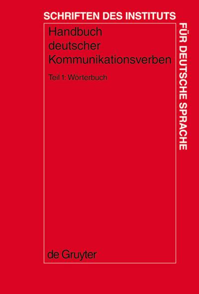 Handbuch deutscher Kommunikationsverben 1