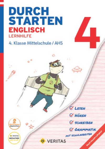 Durchstarten 4. Klasse - Englisch Mittelschule/AHS - Lernhilfe mit herausnehmbares Lösungsheft