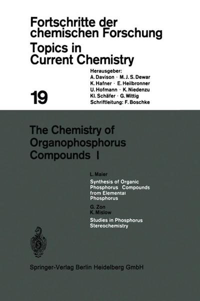 The Chemistry of Organophosphorus Compounds I