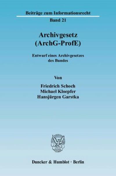 Archivgesetz (ArchG-ProfE)