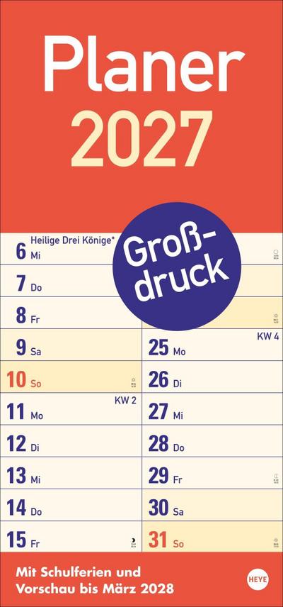 Großdruck Planer 2027