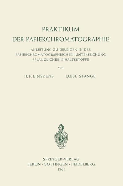 Praktikum der Papierchromatographie