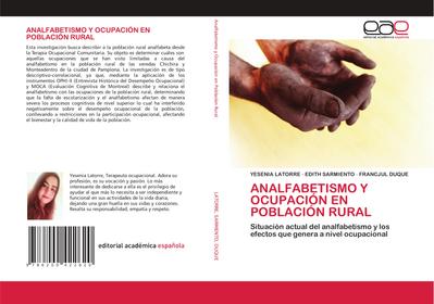 ANALFABETISMO Y OCUPACIÓN EN POBLACIÓN RURAL