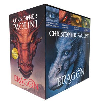 Christopher Paolini: Eragon. Vier Bände im Taschenbuch-Schuber: Das Vermächtnis der Drachenreiter, Der Auftrag der Ältesten, Die Weisheit des Feuers, Das Erbe der Macht