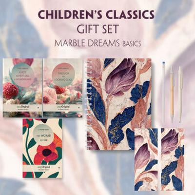 Children’s Classics Books-Set (with audio-online) Readable Classics Geschenkset + Marmorträume Schreibset Basics, m. 3 Beilage, m. 3 Buch
