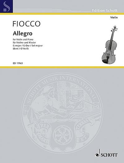 Allegro G-Durfür Violine und Klavier
