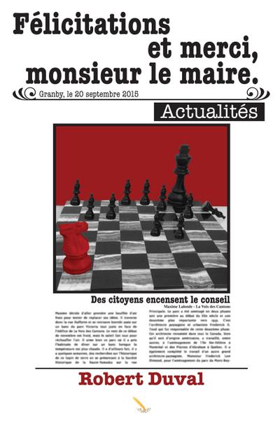 Felicitations et merci, monsieur le maire