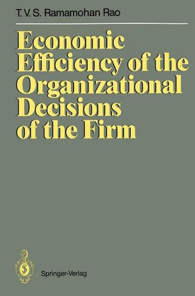 Economic Efficiency of the Organizational Decisions of the Firm