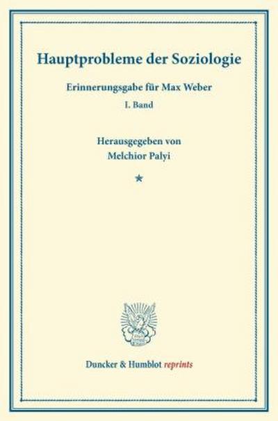 Hauptprobleme der Soziologie