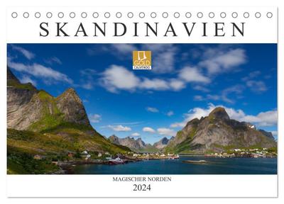 Skandinavien: Magischer Norden (Tischkalender 2024 DIN A5 quer), CALVENDO Monatskalender