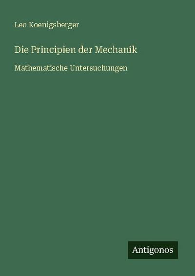 Die Principien der Mechanik