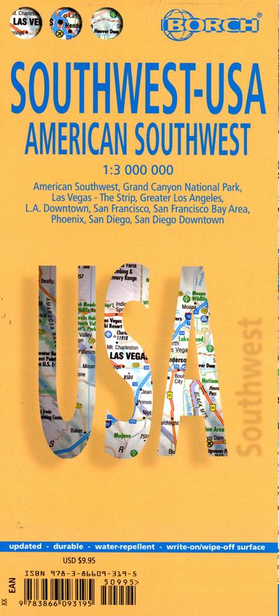 American Southwest 1 : 3 000 000. Road Map + City Maps
