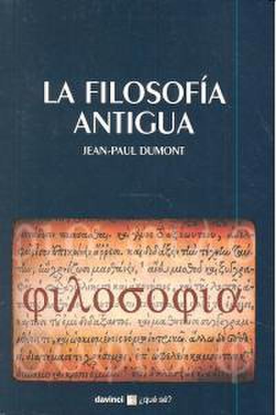 La filosofía antigua