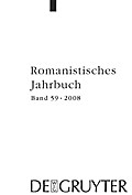 Romanistisches Jahrbuch Band 59/2008