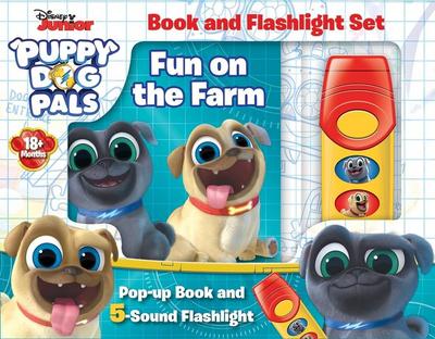 Disney Junior Puppy Dog Pals: Fun on the Farm Book and Flashlight Set [With Flashlight]