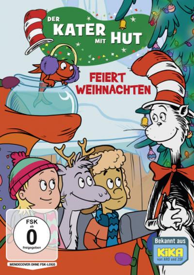 Der Kater mit Hut feiert Weihnachten