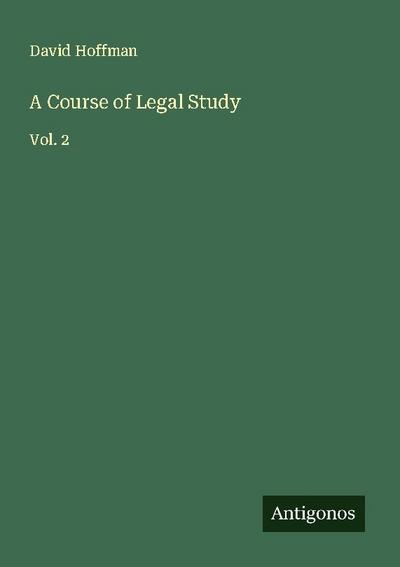 A Course of Legal Study