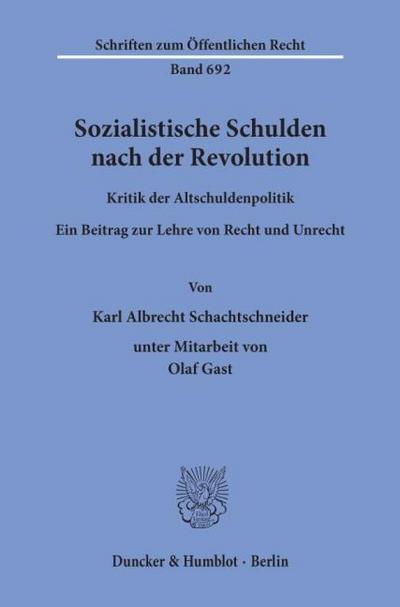 Sozialistische Schulden nach der Revolution.