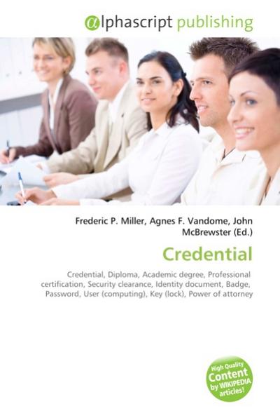 Credential - Frederic P. Miller