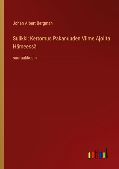 Sulikki; Kertomus Pakanuuden Viime Ajoilta Hämeessä