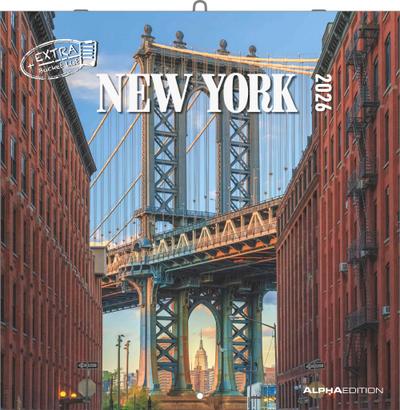 Alpha Edition - New York 2026 - Broschürenkalender 30x30 cm - Wandkalender - Für USA- und Städtefans - 12 New-York-Aufnahmen - Mit Platz für Notizen, Feiertagen & Ferienterminen