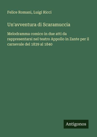 Un’avventura di Scaramuccia