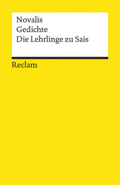 Gedichte; Die Lehrlinge zu Sais