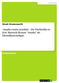 ’Amalia estaba aturdida’ - Die Titelheldin in Josè Marmols Roman "Amalia" als Identifikationsfigur