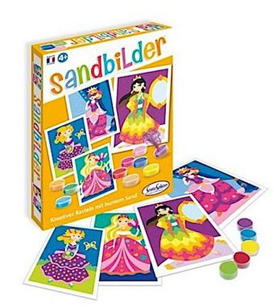 Sentosphere 08980 Sablimage Sandbilder Bastelset für Kinder, Motiv Prinzessinnen, Kreativset, DIY