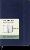 Moleskine Wochen-Notizkalender P/A6 Saphir Juli-Dezember 2026/2027