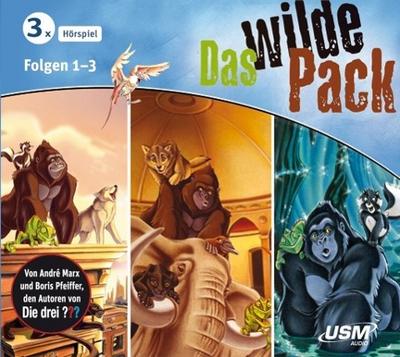 Das wilde Pack Hörbox. Folge.1-3, 3 Audio-CDs