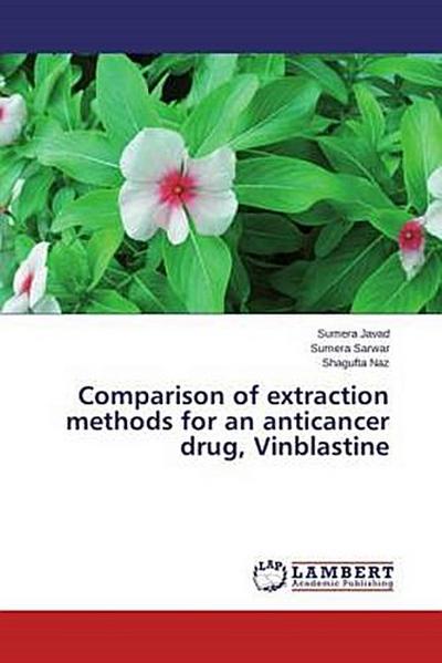 Comparison of extraction methods for an anticancer drug, Vinblastine