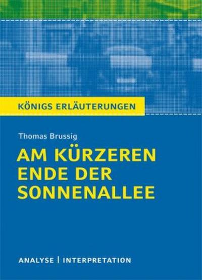 Am kürzeren Ende der Sonnenallee. Textanalyse und Interpretation zu Thomas Brussig