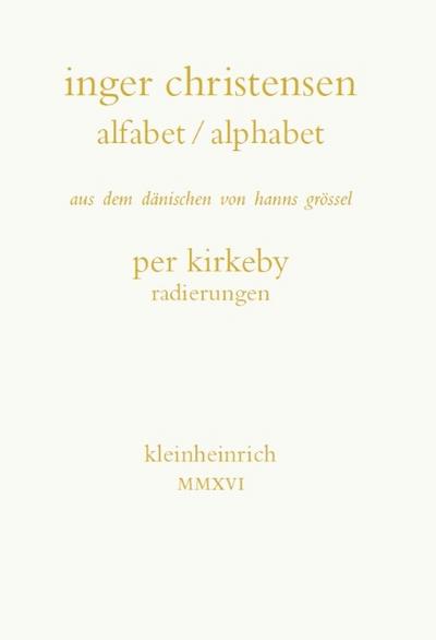 alfabet / alphabet: digt / gedicht. Mit 14 reproduzierten Radierungen von Per Kirkeby