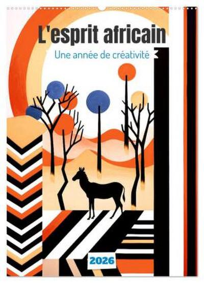 L’esprit africain (Calendrier mural 2026 DIN A2 horizontal), CALVENDO calendrier mensuel
