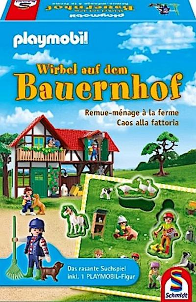 Schmidt Spiele 40593 Playmobil, Wirbel auf dem Bauernhof, Lernspiel, bunt