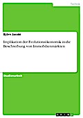 Implikation der Evolutionsökonomik in die Beschreibung von Immobilienmärkten