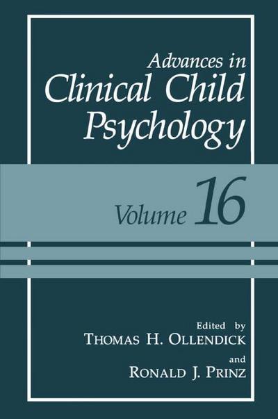 Advances in Clinical Child Psychology