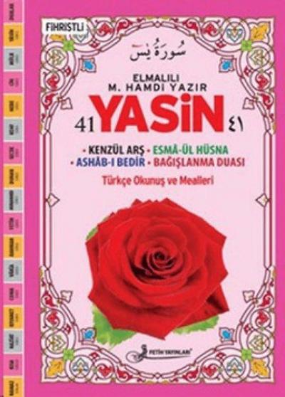 41 Yasin Türkce Okunus ve Mealleri Fihristli Cami Boy